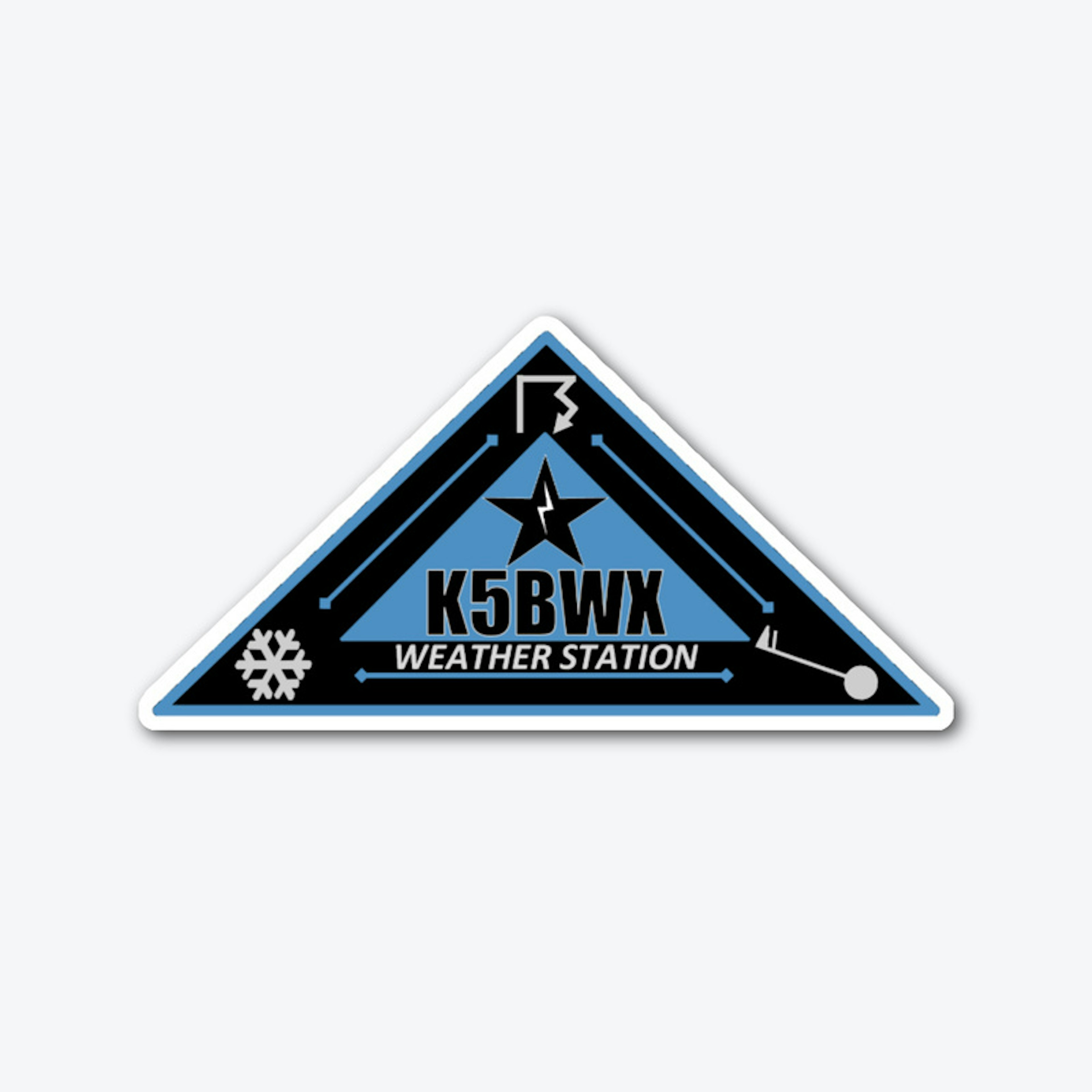 K5BWX Weather Station Triangle Sticker